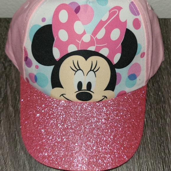 DISNEY MINNIE MOUSE GIRLS GLITTERY BASEBALL CAP HAT One size, adjustable - Picture 1 of 7